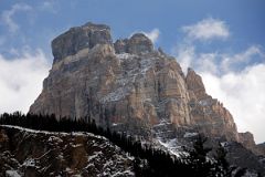 22 Cathedral Crags From Just Beyond Spiral Tunnels On Trans Canada Highway In Yoho In Winter